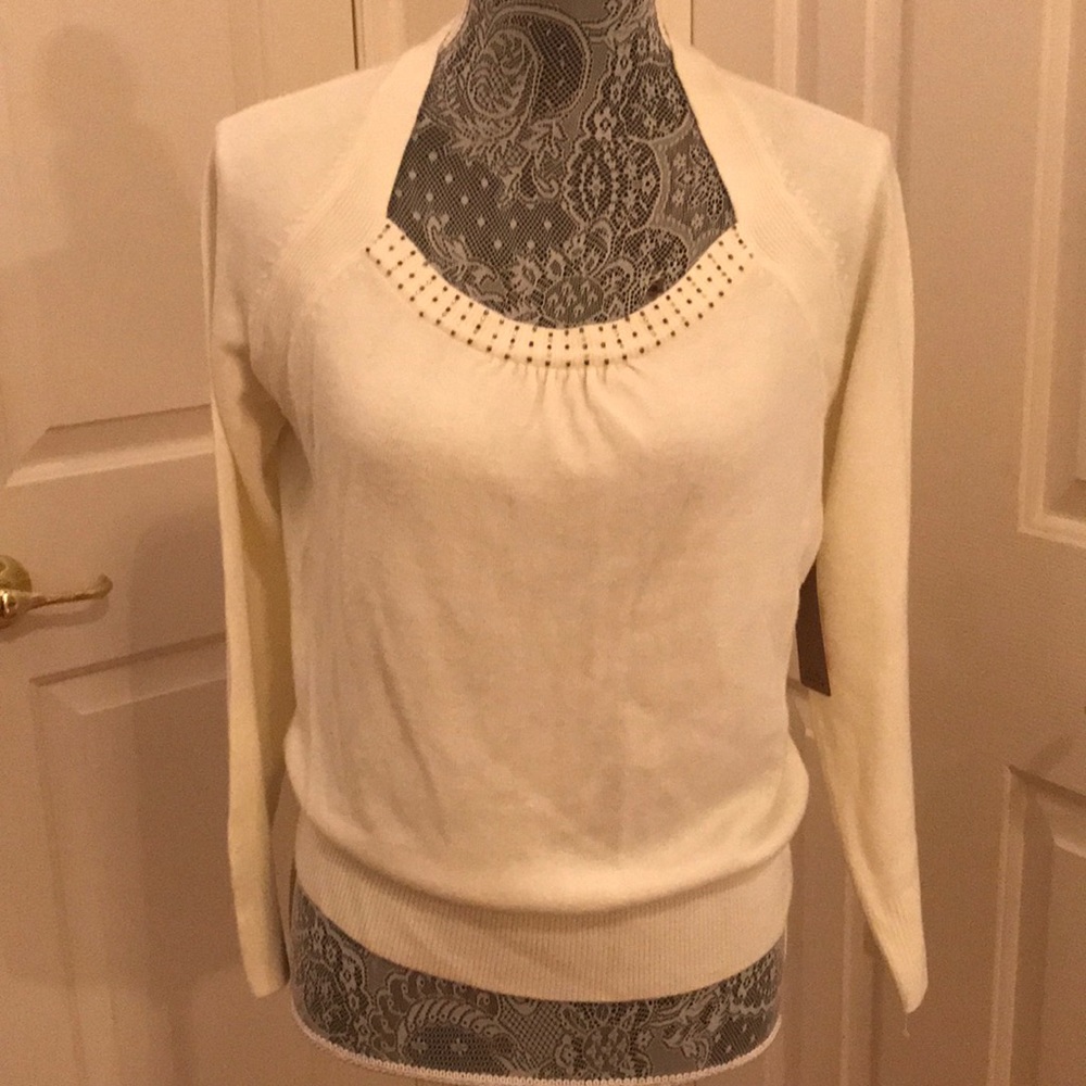 Diamonds and Pearls i.e. petite soft sweater